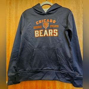 NWT, Youth Girls NFL Apparel Chicago Bears Deep Navy Blue Hoodie, XL 14/16